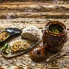 12 L Stoneware - barrel crock pot with water seal - 3 ['barrel for cabbage', ' pickling barrel', ' pickling barrel', ' silage', ' cabbage', ' cucumber', ' for cucumber', ' stoneware', ' stoneware with lid', ' barrel with lid']