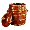12 L Stoneware - barrel crock pot with water seal - 2 ['barrel for cabbage', ' pickling barrel', ' pickling barrel', ' silage', ' cabbage', ' cucumber', ' for cucumber', ' stoneware', ' stoneware with lid', ' barrel with lid']