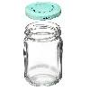 156 ml twist off glass jar with a coloured lid fi 53 - 6 pcs - 5 ['jars', ' small jars', ' jar', ' glass jar', ' glass jars', ' jar with lid', ' jars for preserves', ' canning jars', ' jars for spices', ' jam jar', ' jar for jam', ' honey jar', ' jar for honey']