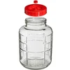 15l glass carboy with nylon straps and plastic cap for wine making, preserving - 3 ['large jar', ' jar large', ' large glass jar', ' canning jar', ' for pickling', ' for cucumbers', ' for cabbage', ' industrial jar']