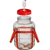 15l glass carboy with nylon straps and plastic cap for wine making, preserving - 5 ['large jar', ' jar large', ' large glass jar', ' canning jar', ' for pickling', ' for cucumbers', ' for cabbage', ' industrial jar']