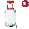 15l glass jar with plastic cap - 6 ['large jar', ' jar large', ' large glass jar', ' canning jar', ' for pickling', ' for cucumbers', ' for cabbage', ' industrial jar', ' jar with tongs', ' jar tongs', ' cucumber tongs']
