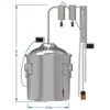 18 L classic Convex still - 2 clarifiers - 9 ['Browin still', ' modular stills', ' still with clarifiers', ' modular still', ' clarifiers for stills', ' pure distillate', ' kit for distilling', ' convex lid', ' convex lid', ' distillation container with lid', ' distillation kit', ' expandable distillation kit', ' distillation on various heat sources']