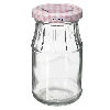 180ml twist off glass jar with coloured lid Ø53 - 8 pcs. - 4 ['jars', ' small jars', ' jar', ' glass jar', ' glass jars', ' jar with lid', ' jars for preserves', ' canning jars', ' jars for spices', ' jam jar', ' jar for jam', ' honey jar', ' jar for honey ']
