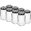190 ml twist off glass jar with coloured lid Ø53 - 8 pcs. - 3 ['jars', ' small jars', ' jar', ' glass jar', ' glass jars', ' jar with lid', ' jars for preserves', ' canning jars', ' jars for spices', ' jam jar', ' jar for jam', ' honey jar', ' jars TO 190 ml']