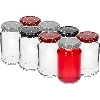 190 ml twist off glass jar with coloured lid Ø53 - 8 pcs. - 4 ['jars', ' small jars', ' jar', ' glass jar', ' glass jars', ' jar with lid', ' jars for preserves', ' canning jars', ' jars for spices', ' jam jar', ' jar for jam', ' honey jar', ' jars TO 190 ml']