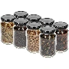 190 ml twist off glass jar with coloured lid Ø53 - 8 pcs. - 10 ['jars', ' small jars', ' jar', ' glass jar', ' glass jars', ' jar with lid', ' jars for preserves', ' canning jars', ' jars for spices', ' jam jar', ' jar for jam', ' honey jar', ' jars TO 190 ml']