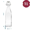 1l Square glass swing top bottle - 2 ['alcohol bottle', ' decorated alcohol bottles', ' glass alcohol bottle', ' moonshine bottles for wedding party', ' liqueur bottle', ' wine bottle', ' wine bottles', ' liqueur']