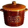 2,5 L stoneware / crock pot with lid and embossment  - 1 ['stoneware', ' stoneware crock', ' crock of stoneware', ' crocks of stoneware', ' 40l stoneware crock', ' stoneware crock for fermentation', ' 5l stoneware crock', ' 50l stoneware crock', ' stoneware crock with lid', ' stoneware crock for lard']