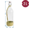 2 L Grosso swing top wicker wrapped glass bottle - 2 ['bottle with airtight stopper', ' bottle for oil', ' for oil', ' for juice', ' for water']