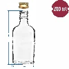 200 ml Hip flask glass bottle with screw cap , 10pcs. - 6 ['bottles', ' tinctures', ' tincture bottles', ' home-made liquor', ' home-made liquor', ' home-made liquor', ' tincture bottle with screw cap', ' bottle with screw cap', ' bottle with screw cap']
