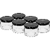200 ml low jar with black Ø82/6 lid, 6 pcs  - 1 ['low jar', ' glass jar', ' 200 mL jar', ' twist-off lid', ' jam jar', ' storage container', ' homemade preserves', ' herring jar', ' salad jar', ' dessert jar']