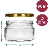 200 ml low jar with golden Ø82/6 lid, 6 pcs - 5 ['low jar', ' glass jar', ' 200 ml jar', ' twist-off lid', ' jam jar', ' storage container', ' homemade preserves', ' herring jar', ' salad jar', ' dessert jar']
