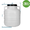 20l Barrel / Drum with handles , white colour - 8 ['barrel for cabbage', ' pickling barrel', ' pickling barrel', ' silage', ' cabbage', ' cucumber', ' for cucumber', ' stoneware', ' stoneware with lid', ' barrel with lid']