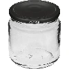 212 ml twist-off jar with black lids Ø 66 mm- 6 pcs - 2 ['set of jars', ' pickling jars', ' jam jars', ' jam jar', ' jars with screw caps', ' jars fi 66', ' jars with screw caps 4 hooks', ' jars with black caps', ' for preserves', ' for dry products']