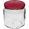 212 ml twist-off jar with burgundy lids Ø 66 mm - 6 pcs - 2 ['set of jars', ' pickling jars', ' jam jars', ' jam jar', ' jars with screw caps', ' jars fi 66', ' jars with screw caps 4 hooks', ' jars with burgundy caps', ' for preserves', ' for dry product', ' container for spices']