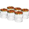 212ml twist off glass jar with coloured lid Ø66 - 6 pcs.  - 1 ['jar', ' jar', ' small jar', ' spice jar']