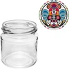 212ml twist off glass jar with coloured lid Ø66 - 6 pcs. - 10 ['jar', ' jar', ' small jar', ' spice jar']