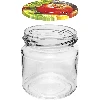 212ml twist off glass jar with coloured lid Ø66 - 6 pcs. - 3 ['jar', ' jar', ' small jar', ' spice jar']
