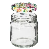 212ml twist off glass jar with coloured lid Ø66 - 6 pcs. - 4 ['jar', ' jar', ' small jar', ' spice jar']