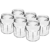 230 ml Konfitura jar with black Ø63/4 twist-off lid - 6 pcs - 4 ['jar', ' konfitura jar', ' 230 mL jar', ' set of jars', ' glass jars', ' jar for preserves', ' jars for honey', ' jars 6 pieces', ' glass jar', ' jars for jams', ' jars for preserves', ' jars for marmalades', ' jar for honey', ' jars with twist-off lids']