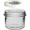 235ml twist off glass jar with coloured lid Ø82/6 and label - 6 pcs. - 2 