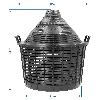 25 L wine demijohn in a plastic basket - 7 ['demijohn', ' wine bottle', ' wine carboy', ' for beer', ' for fermentation', ' homemade wine', ' glass carboy for wine', ' for infusion liquors', ' for mead']