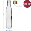 250 ml ‘Maraska’ bottle with screw cap, 6 pcs - 7 ['Maraska bottle', ' maraska bottle', ' glass bottle', ' 250 ml bottle', ' bottle set', ' glass bottles', ' vinegar bottles', ' oil bottles', ' bottles with screw caps']