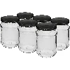 250 ml twist-off jar with black lids - 6 pcs  - 1 ['set of jars', ' pickling jars', ' jam jars', ' jam jar', ' jars with screw caps', ' jars fi 66', ' jars with screw caps 4 hooks', ' jars with black caps', ' for preserves', ' for dry products', ' 0', '5 l jar']