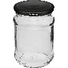 250 ml twist-off jar with black lids - 6 pcs - 2 ['set of jars', ' pickling jars', ' jam jars', ' jam jar', ' jars with screw caps', ' jars fi 66', ' jars with screw caps 4 hooks', ' jars with black caps', ' for preserves', ' for dry products', ' 0', '5 l jar']