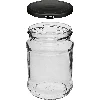 250 ml twist-off jar with black lids - 6 pcs - 3 ['set of jars', ' pickling jars', ' jam jars', ' jam jar', ' jars with screw caps', ' jars fi 66', ' jars with screw caps 4 hooks', ' jars with black caps', ' for preserves', ' for dry products', ' 0', '5 l jar']