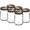 250 ml twist off "Quarter"" glass jar with coloured lid Ø66 - 6 pcs.  - 1 ['jars with screw caps', ' twist-off jars', ' jam jars', ' compote jars', ' preserves', ' salad jars', ' decorative screw caps']