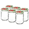 250 ml twist off "Quarter"" glass jar with coloured lid Ø66 - 6 pcs. - 2 ['jars with screw caps', ' twist-off jars', ' jam jars', ' compote jars', ' preserves', ' salad jars', ' decorative screw caps']