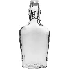 250ml Hip flask glass bottle with swing top closure  - 1 ['alcohol bottle', ' decorated alcohol bottles', ' glass alcohol bottle', ' moonshine bottles for wedding party', ' liqueur bottle', ' decorated liqueur bottles', ' wine bottle', ' bottle for wine']