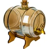 "2l  glass barrel ""Zdrówko"", decorative, amber glass"  - 1 