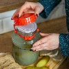 2l glass jar with plastic cap - 4 ['large jar', ' jar large', ' large glass jar', ' canning jar', ' for pickling', ' for cucumbers', ' doe cabbage', ' industrial jar', ' jar with tongs', ' jar tongs', ' cucumber tongs']
