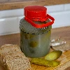 2l glass jar with plastic cap - 3 ['large jar', ' jar large', ' large glass jar', ' canning jar', ' for pickling', ' for cucumbers', ' doe cabbage', ' industrial jar', ' jar with tongs', ' jar tongs', ' cucumber tongs']