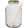 2l twist off glass jar with coloured lid Ø82/6 and tongs  - 1 ['jar', ' glass jar', ' jar with lid', ' jar for pickled cucumbers', ' jar for cucumbers', ' liqueur jar', ' jar for liqueurs', ' jar with tongs', ' cucumber tongs', ' kitchen tongs']