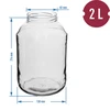 2l twist off glass jar with coloured lid Ø82/6 and tongs - 2 ['jar', ' glass jar', ' jar with lid', ' jar for pickled cucumbers', ' jar for cucumbers', ' liqueur jar', ' jar for liqueurs', ' jar with tongs', ' cucumber tongs', ' kitchen tongs']