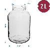 2l twist off glass jar with golden lid Ø82/6 - 6 pcs. - 2 ['jars', ' glass jar', ' glass jars', ' jar with lid', ' jar for pickled cucumbers', ' jar for cucumbers', ' liqueur jar', ' jar for liqueurs']