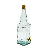 3,4l Tower glass bottle with tap  - 1 ['alcohol bottle', ' decorated alcohol bottles', ' glass alcohol bottle', ' moonshine bottles for wedding party', ' liqueur bottle']