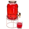 3.8 L jars with tap on a stand - 5 ['jar with tap', ' lemonade jar', ' punch jar', ' beverage jar', ' beverage dispenser', ' for parties', ' for serving drinks', ' glass jar with tap', ' jar on stand', ' jar with small tap']