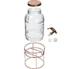3.8 L jars with tap on a stand - 3 ['jar with tap', ' lemonade jar', ' punch jar', ' beverage jar', ' beverage dispenser', ' for parties', ' for serving drinks', ' glass jar with tap', ' jar on stand', ' jar with small tap']