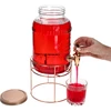 3.8 L jars with tap on a stand - 4 ['jar with tap', ' lemonade jar', ' punch jar', ' beverage jar', ' beverage dispenser', ' for parties', ' for serving drinks', ' glass jar with tap', ' jar on stand', ' jar with small tap']