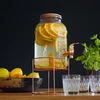 3.8 L jars with tap on a stand - 11 ['jar with tap', ' lemonade jar', ' punch jar', ' beverage jar', ' beverage dispenser', ' for parties', ' for serving drinks', ' glass jar with tap', ' jar on stand', ' jar with small tap']