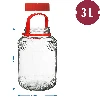 3 L glass jar with plastic cap - 6 ['large jar', ' jar large', ' large glass jar', ' canning jar', ' for pickling', ' for cucumbers', ' doe cabbage', ' industrial jar', ' jar with tongs', ' jar tongs', ' cucumber tongs']