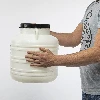 30 L Barrel / Drum with handles , white colour - 9 ['barrel for cabbage', ' pickling barrel', ' pickling barrel', ' silage', ' cabbage', ' cucumber', ' barrel with lid']