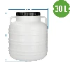 30 L Barrel / Drum with handles , white colour - 8 ['barrel for cabbage', ' pickling barrel', ' pickling barrel', ' silage', ' cabbage', ' cucumber', ' barrel with lid']