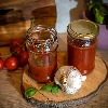 300 ml twist-off jar with golden Ø66 lid - 6 pcs - 7 ['preserving jars jam jars', ' jam jars', ' compote jars', ' wasted mushroom jars', ' vegetable salad jars', ' paste jars']