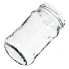 300 ml twist-off jar with golden Ø66 lid - 6 pcs - 5 ['preserving jars jam jars', ' jam jars', ' compote jars', ' wasted mushroom jars', ' vegetable salad jars', ' paste jars']